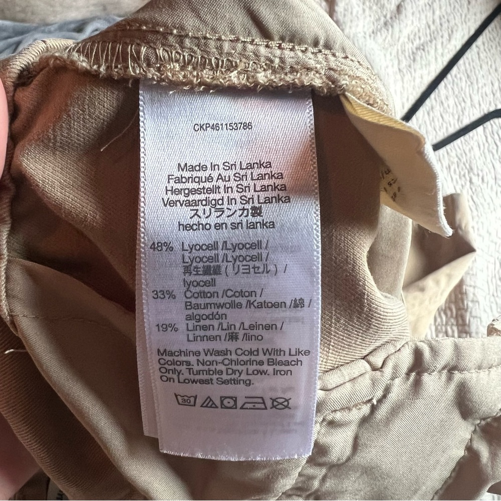 Madewell The Harlow Wide Leg Pant Khaki - Size 0 - Picture 8 of 8